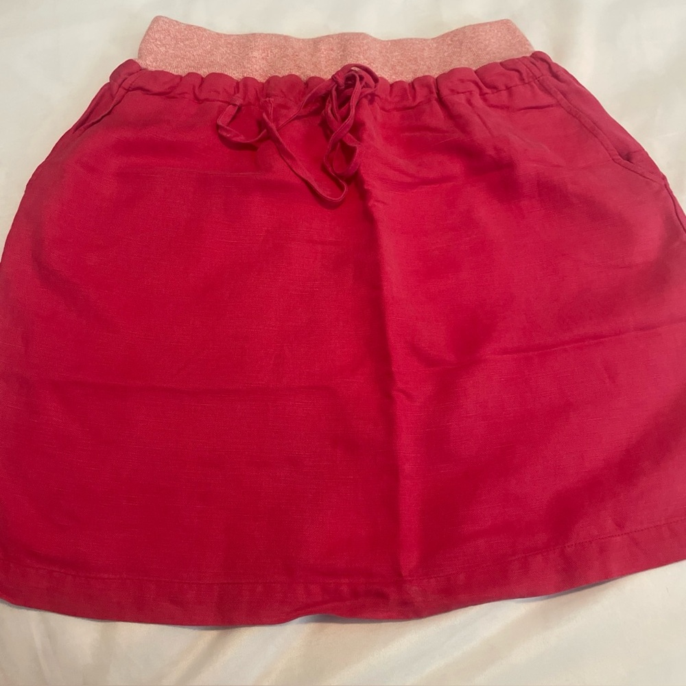 Anthropologie Daughters of the Liberation pink mini skirt Sz 6 medium preppy